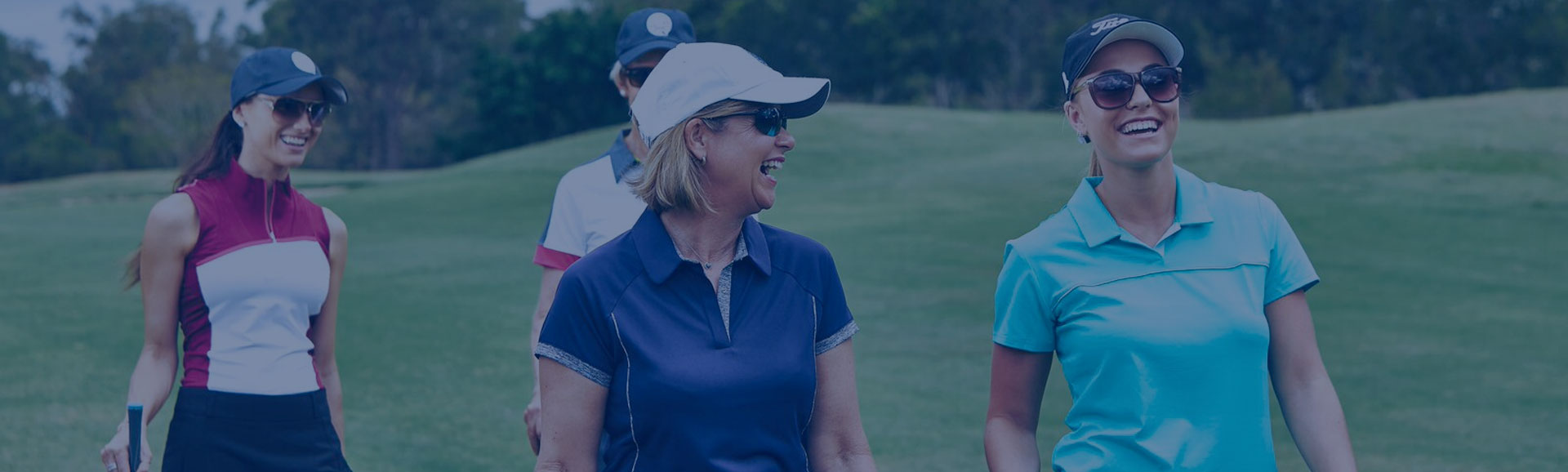 Ladies Golfing With Overlay